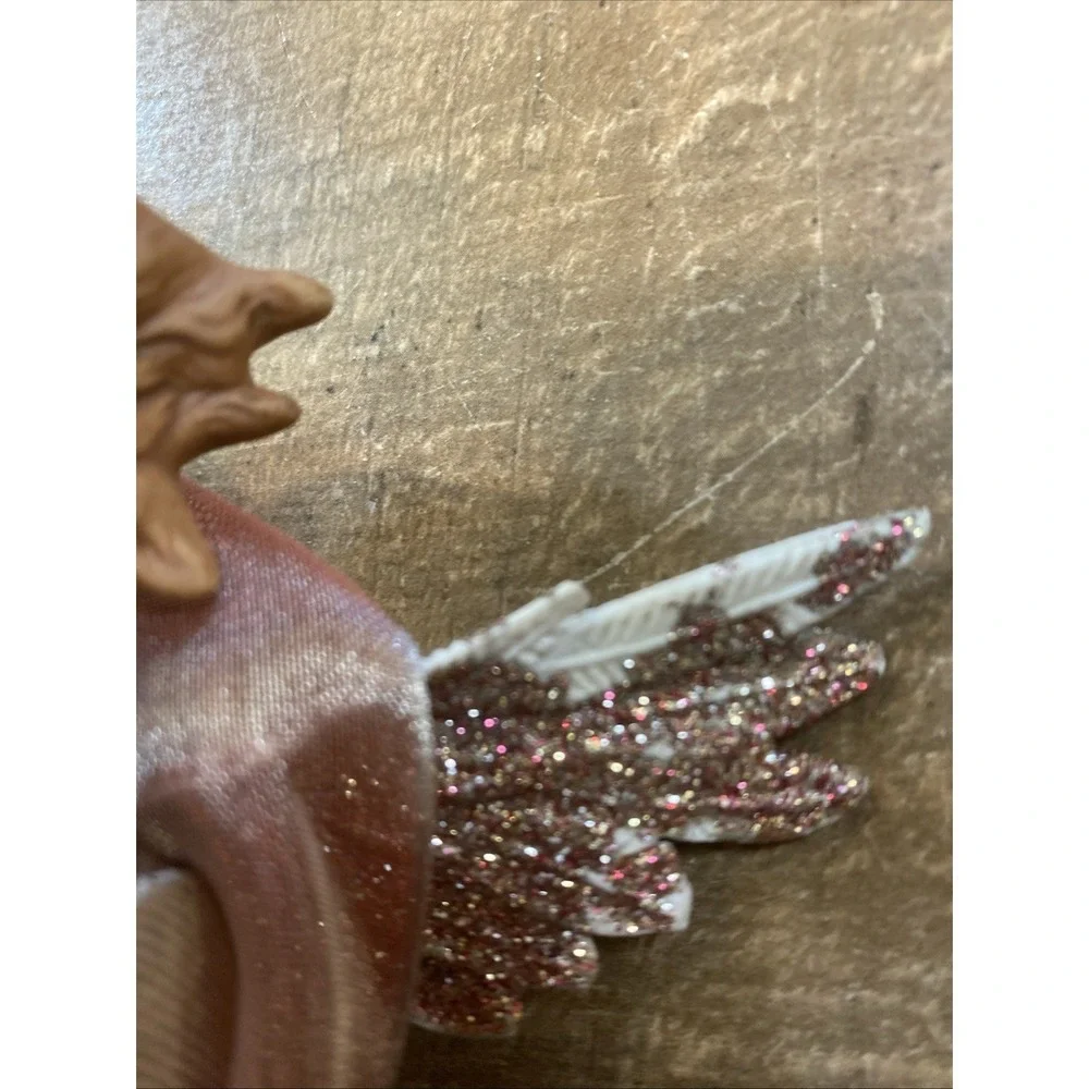 Set of 3 Vintage Victorian Pink Angel Ornaments 9